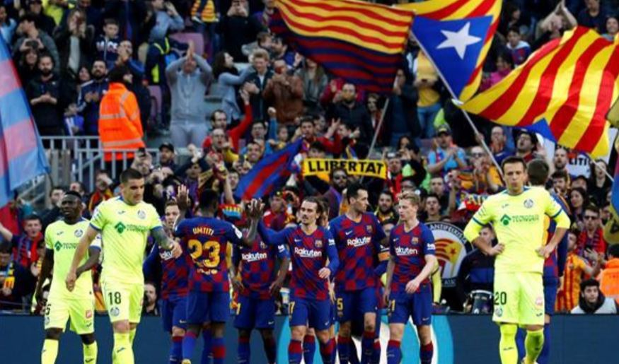 برشلونة يهزم خيتافي ويتقاسم صدارة الليغا  مع الريال