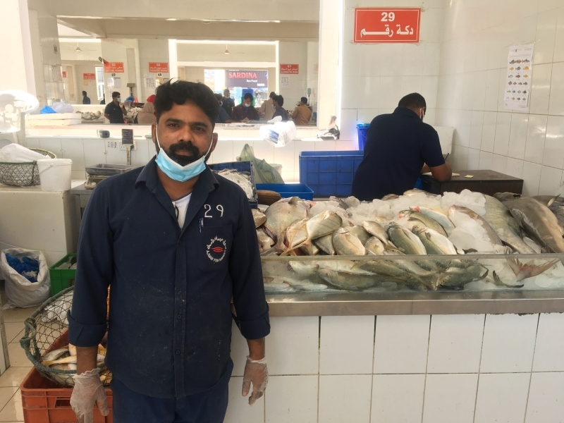 50 % انخفاض أسعار الأسماك في سوق عجمان