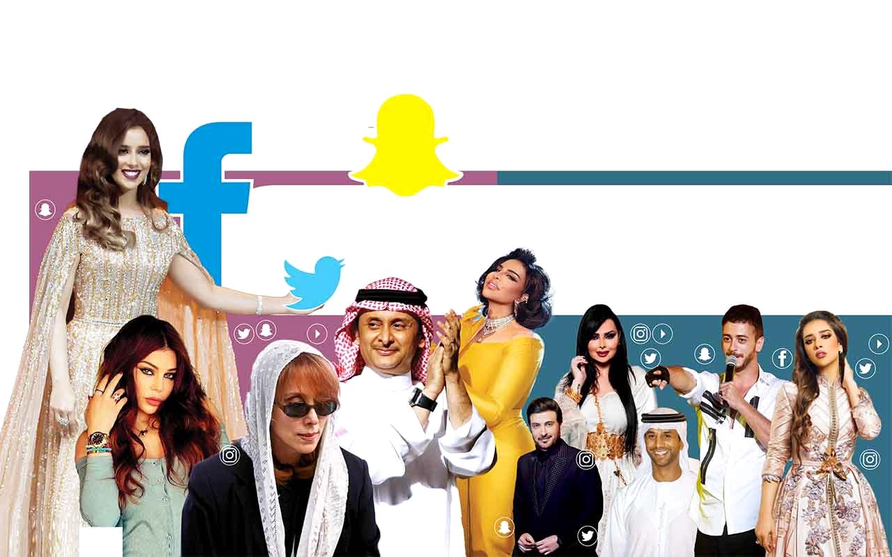 حسابات النجوم على مواقع التواصل سوق غنائية نشطة