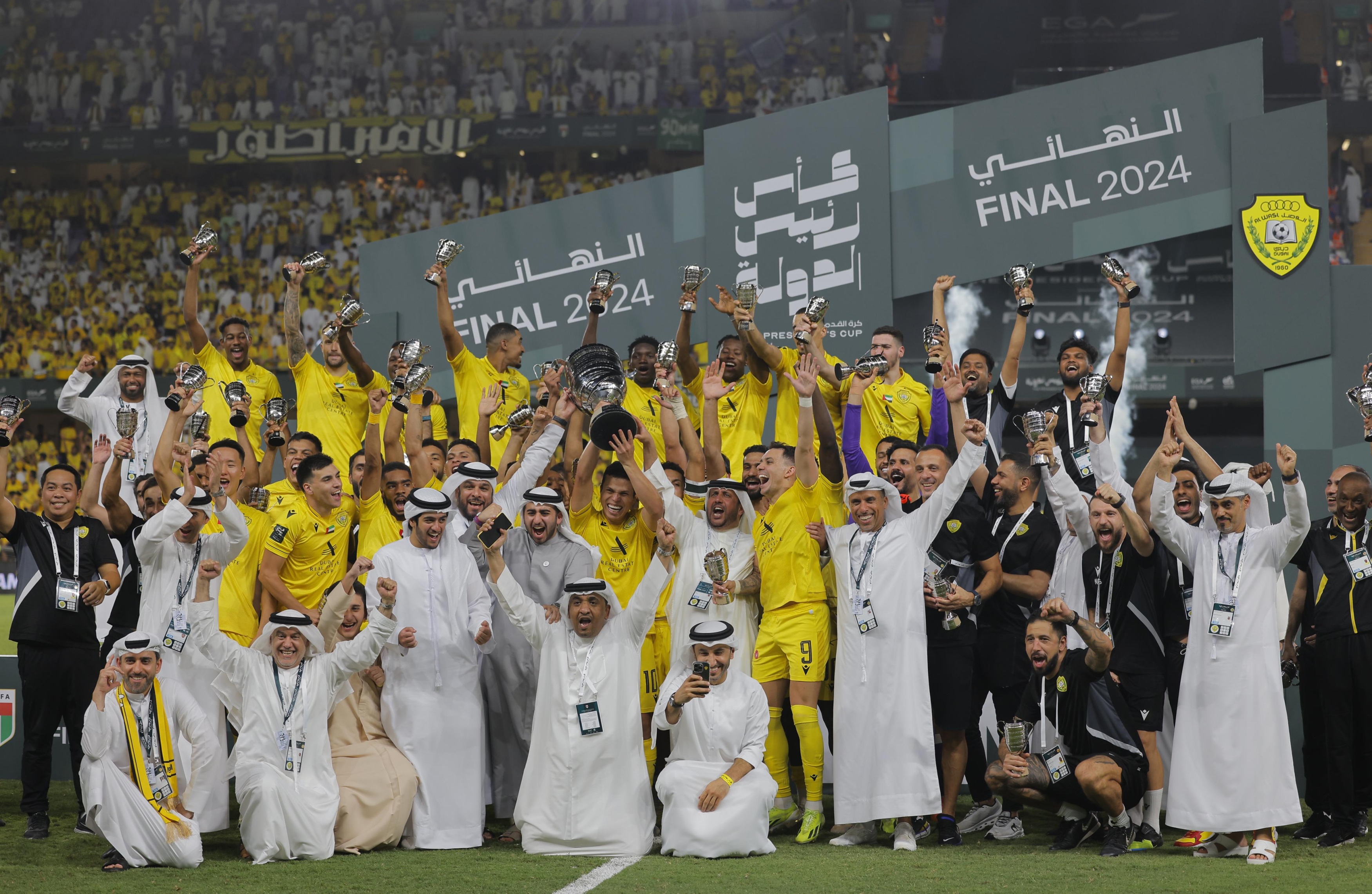 الوصل يفوز على النصر ويتوج بطلاً لكأس رئيس الدولة للمرة الثالثة في تاريخه