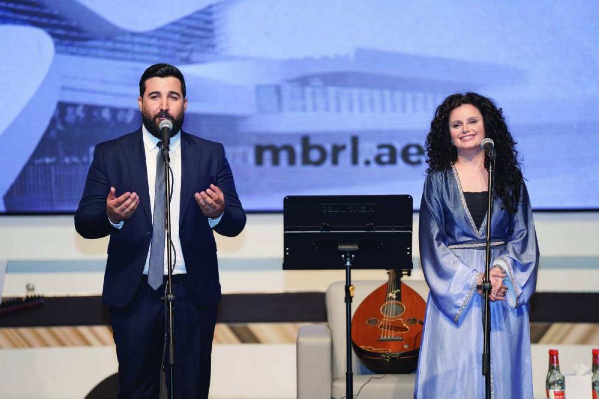  حلا طراد وريان جريرة خلال أمسية «الأخطل الصغير» في مكتبة محمد بن راشد 