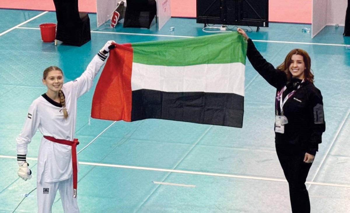 أوليفيا دارجي.. موهبة شابة ترفع علم الإمارات في ميادين التايكوندو