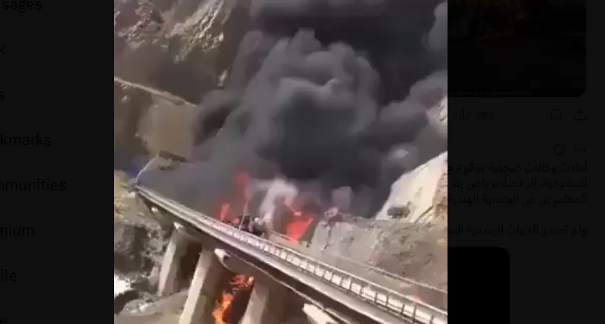 مصرع 45 معتمراً هندياً في حادث تصادم مأساوي قرب المدينة المنورة