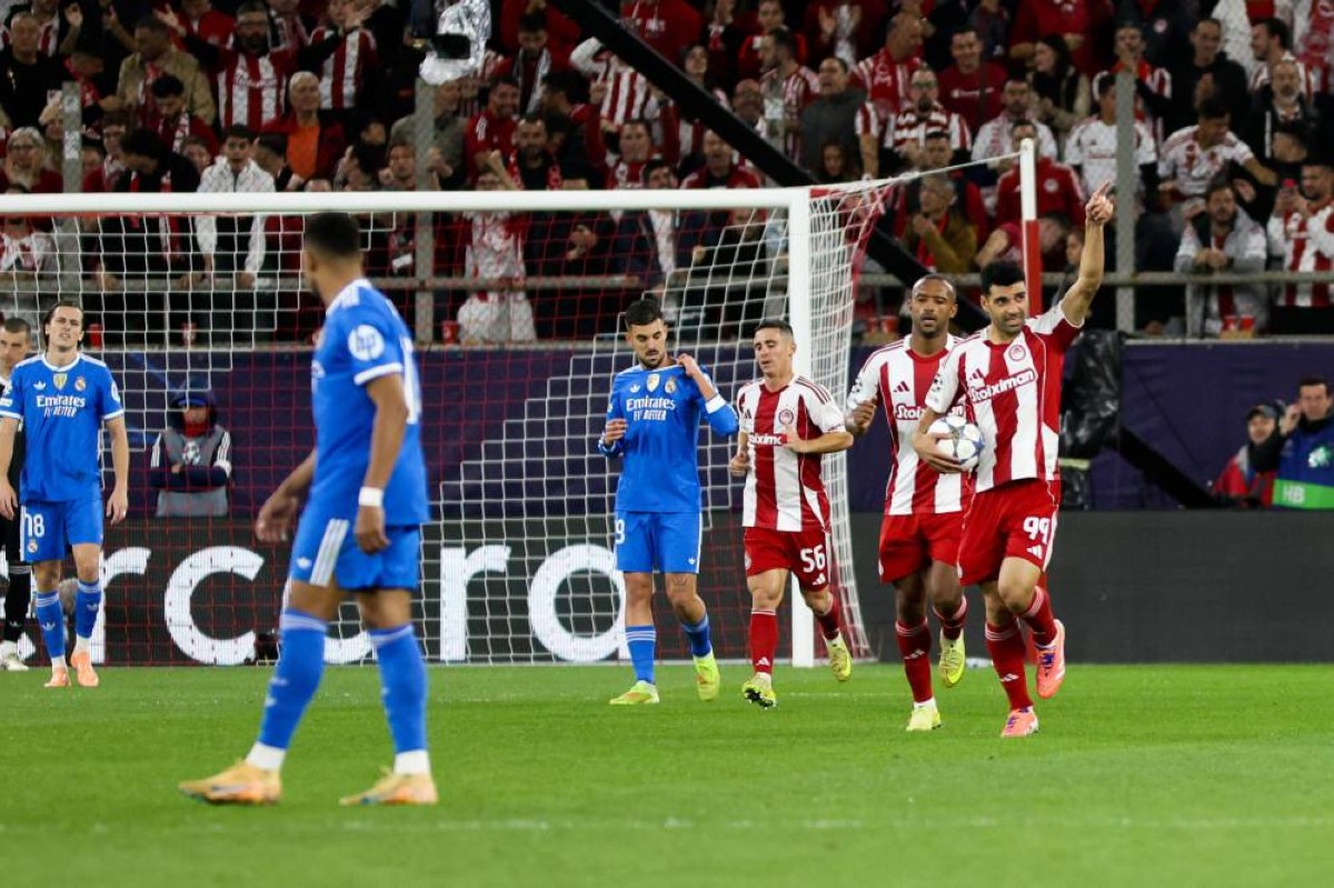 رباعية مبابي تقود ريال مدريد للفوز 4-3 على أولمبياكوس بدوري الأبطال