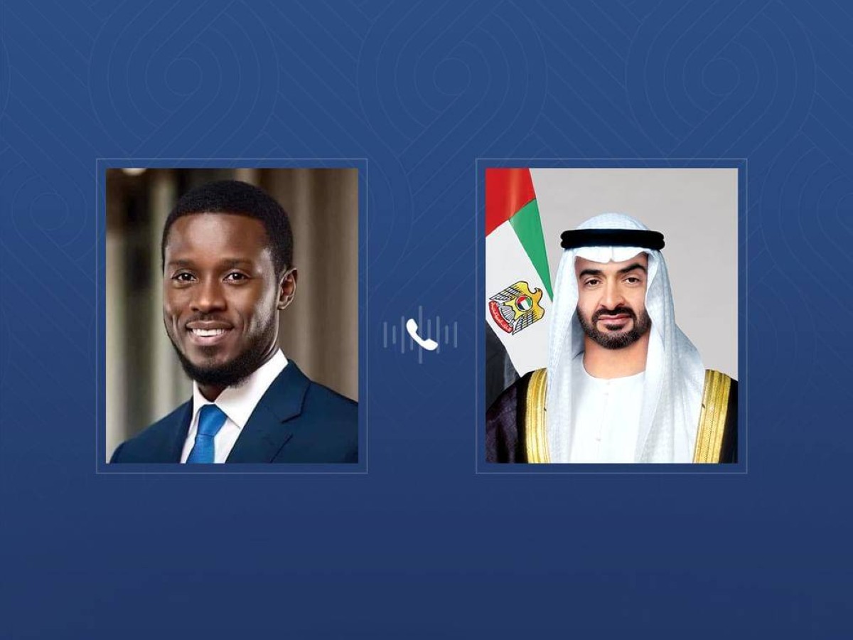 رئيس الدولة يتلقى اتصالاً هاتفياً من الرئيس السنغالي يستنكر خلاله الاعتداءات الإيرانية التي استهدفت الإمارات