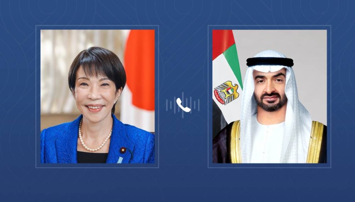 رئيس الدولة ورئيسة وزراء اليابان يبحثان هاتفياً العلاقات الثنائية والاعتداءات الإيرانية الإرهابية