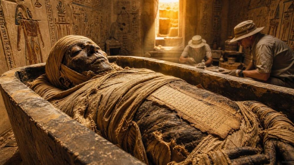 أعظم ملاحم التاريخ تخرج من القبر.. مفاجأة داخل مومياء مصرية عمرها 1600 عام