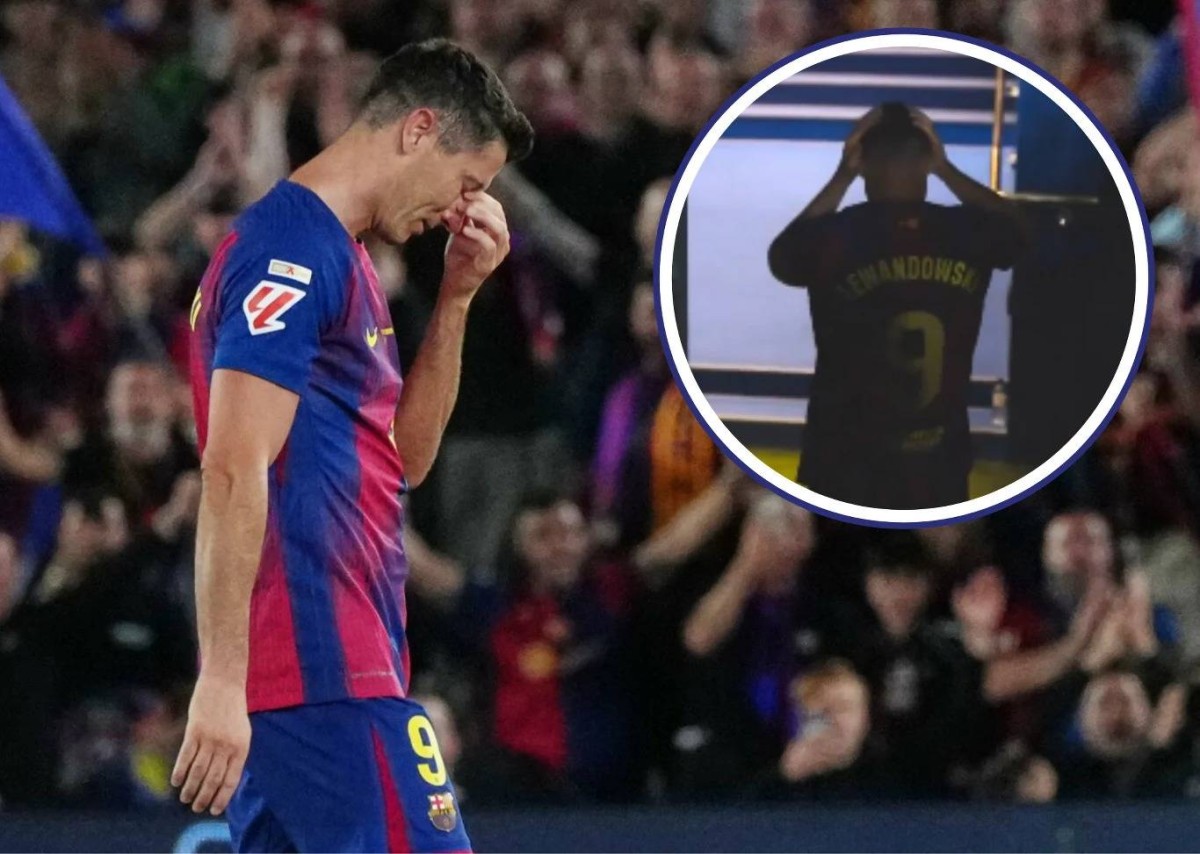 ليلة الوداع.. ليفاندوفسكي يبكي في ظهوره الأخير مع برشلونة (فيديو)