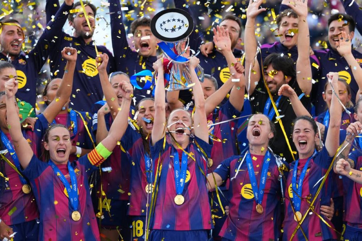 برشلونة يكتسح ليون برباعية ويتوج بدوري أبطال أوروبا للسيدات