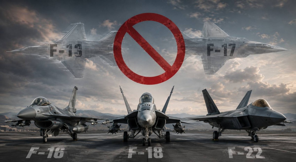 الرقم المحظور.. لماذا لا توجد طائرات باسم F-13 وF-17؟