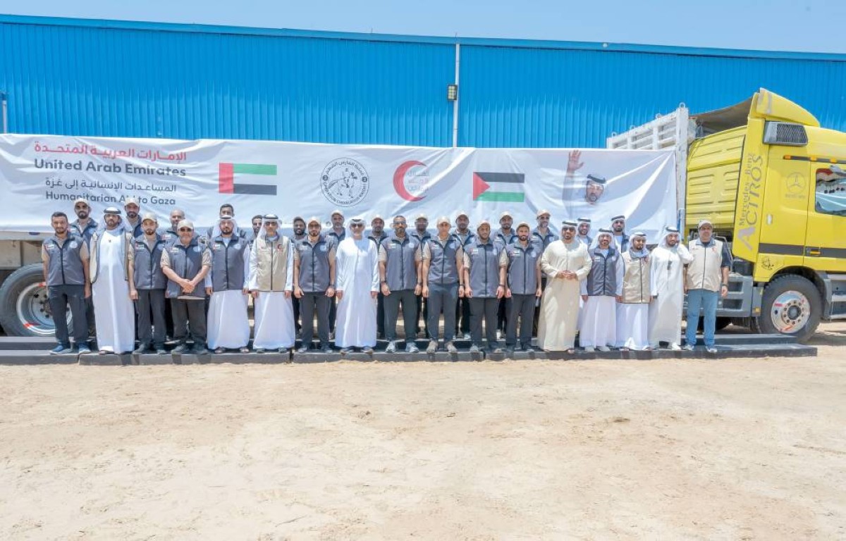 تفقد سير العمل بالمركز اللوجستي الإماراتي في العريش