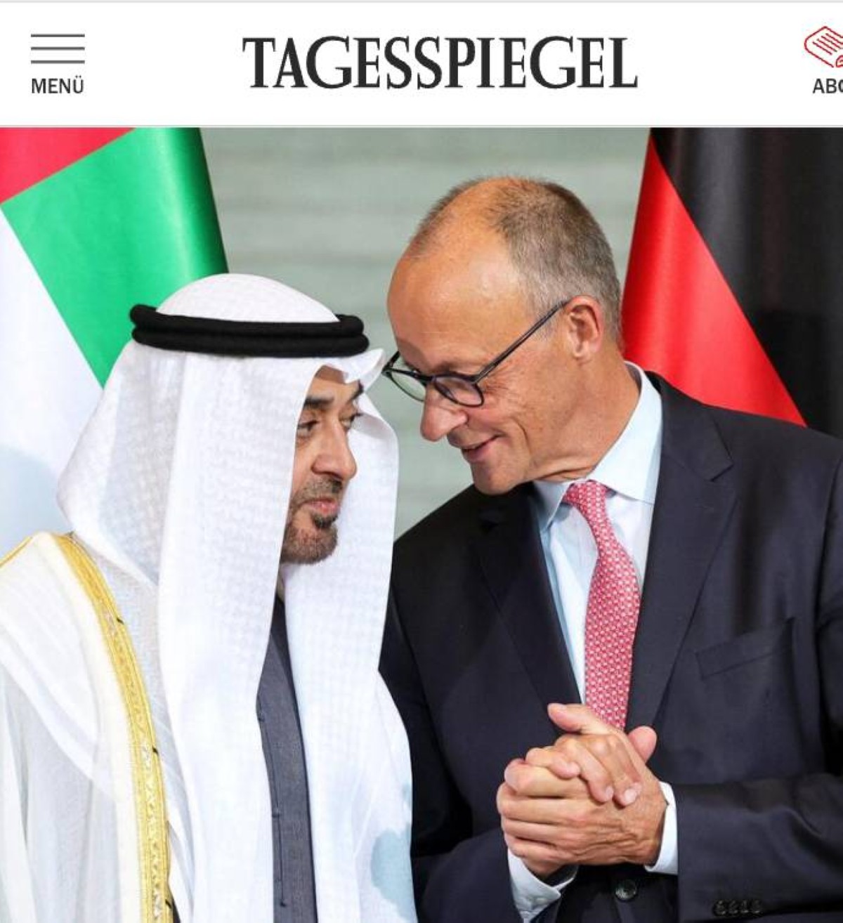 زيارة محمد بن زايد تحظى باهتمام الإعلام الألماني..طفرة استثمارية لبناء المستقبل الرقمي ومرحلة ما بعد النفط