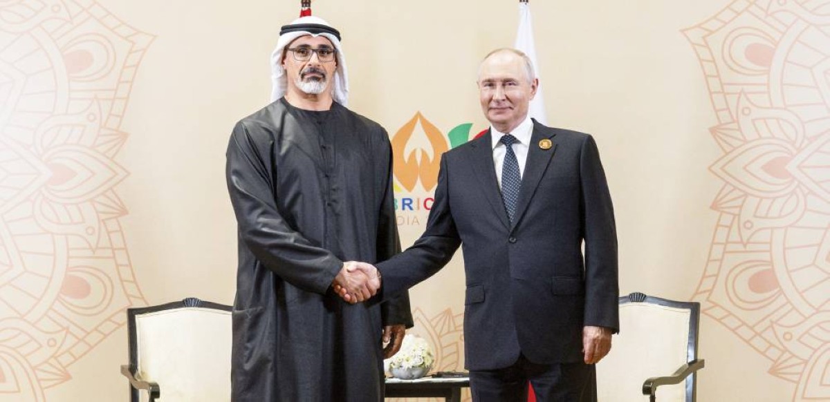 خالد بن محمد يبحث مع قادة «بريكس» تعزيز السلام والتعاون