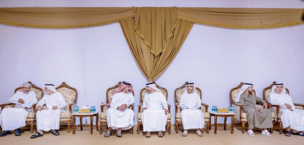 ولي عهد عجمان يعزي في وفاة محمد بن سالم القاسمي
