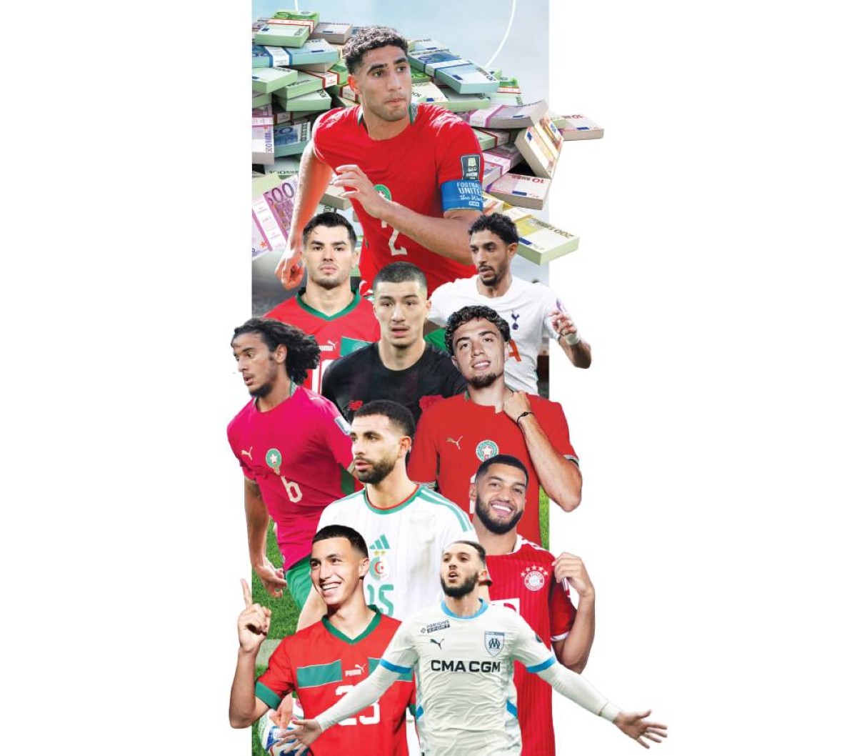 الـ 10 الكبـار نجوم الكرة العرب الأغلى عالمياً