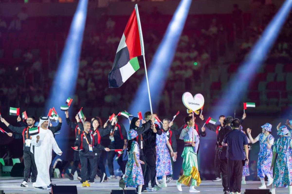علم الإمارات يزين حفل افتتاح دورة الألعاب الآسيوية «آيتشي–ناغويا 2026»